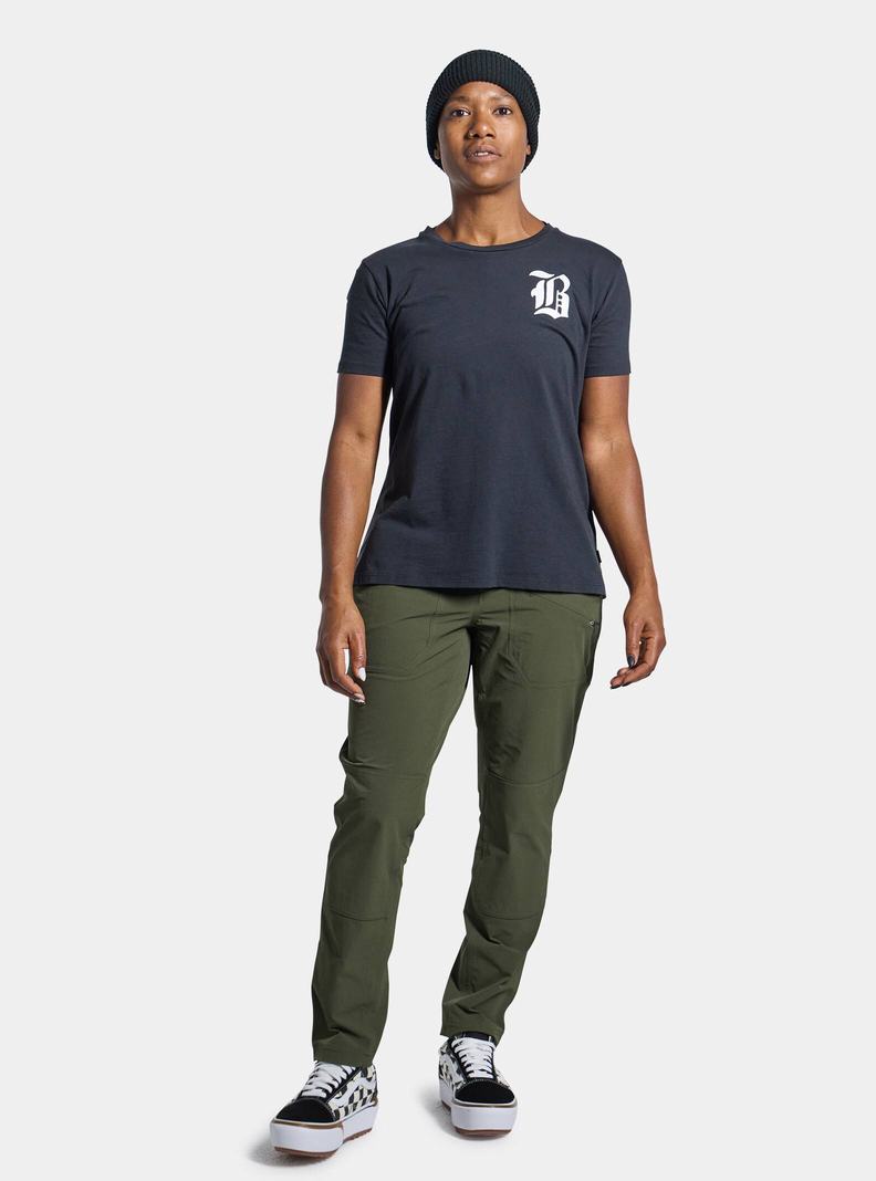 Burton Bradner Kurzes Sleeve T-Shirts Damen Schwarz | 329-PMCJUN