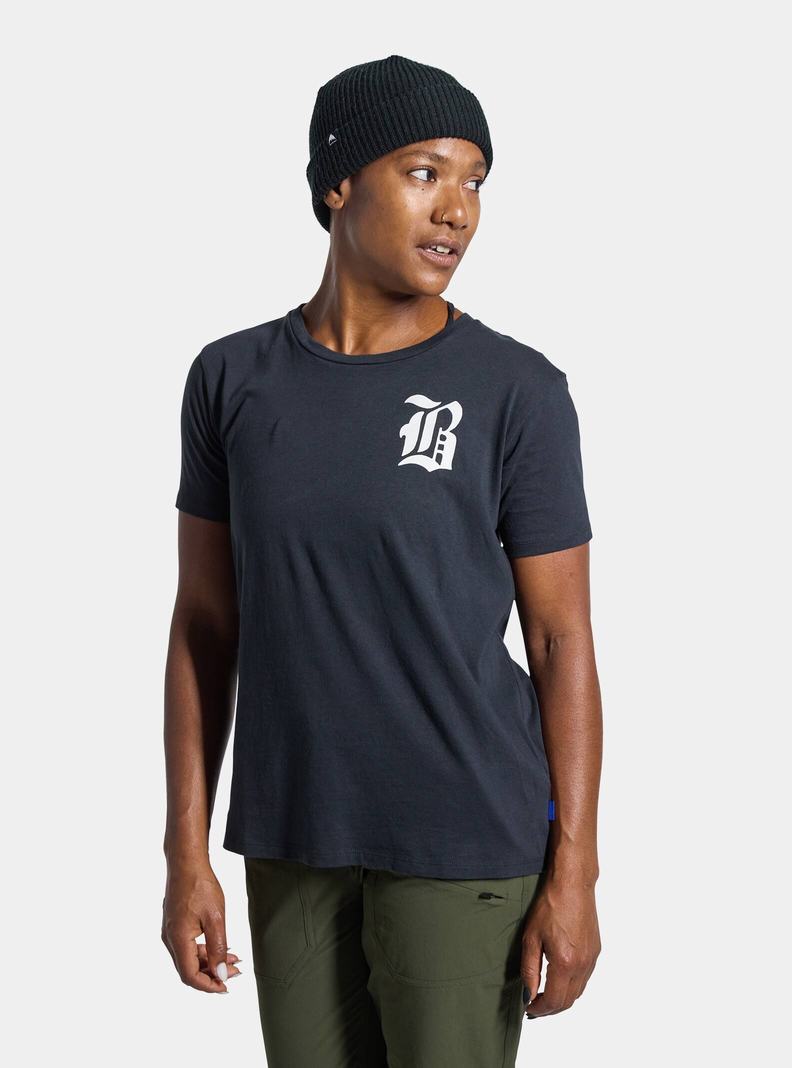 Burton Bradner Kurzes Sleeve T-Shirts Damen Schwarz | 329-PMCJUN