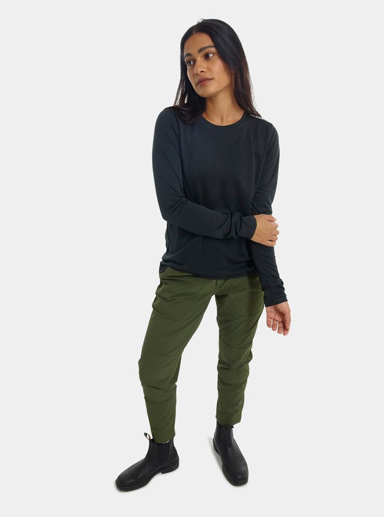 Burton Brand Active Long Sleeve Hemd Damen Schwarz | 680-QDKAFT