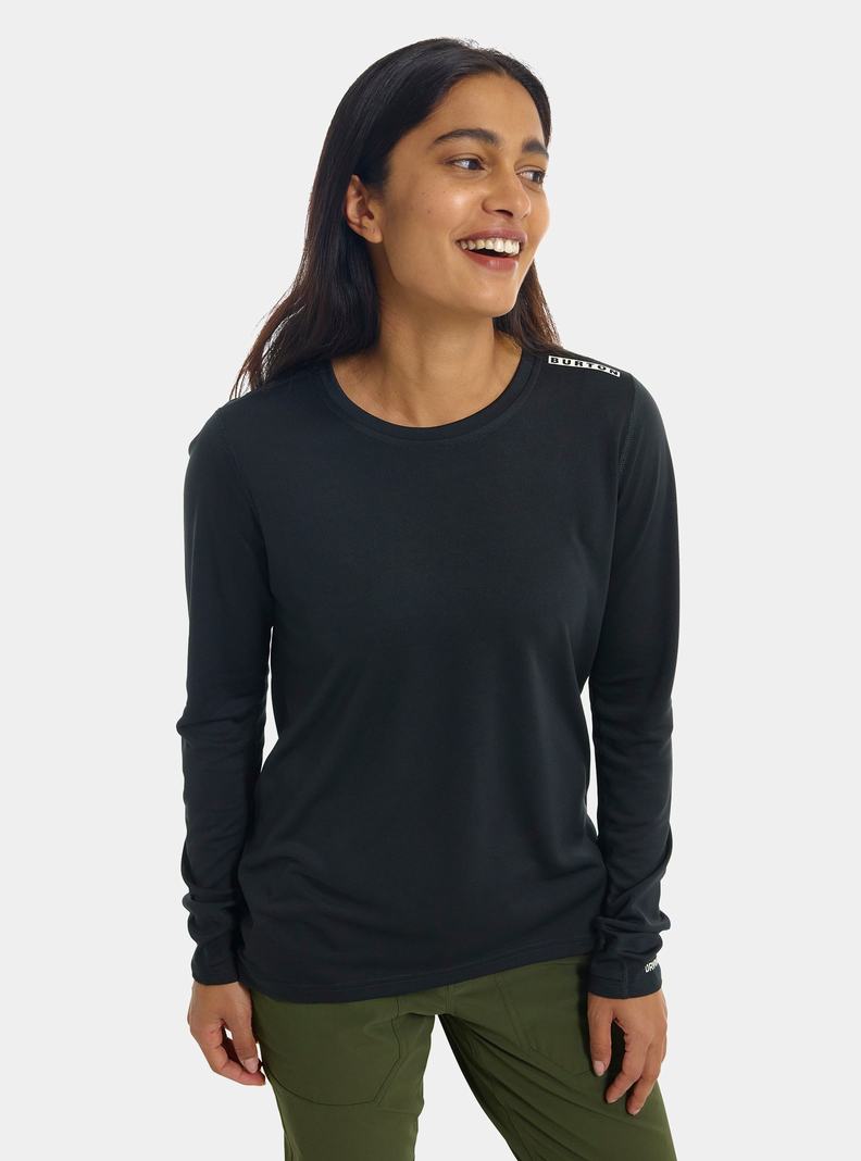 Burton Brand Active Long Sleeve Hemd Damen Schwarz | 680-QDKAFT