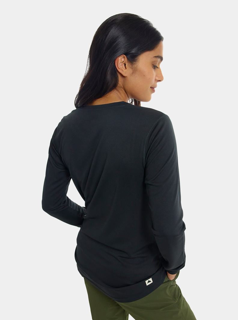 Burton Brand Active Long Sleeve Hemd Damen Schwarz | 680-QDKAFT