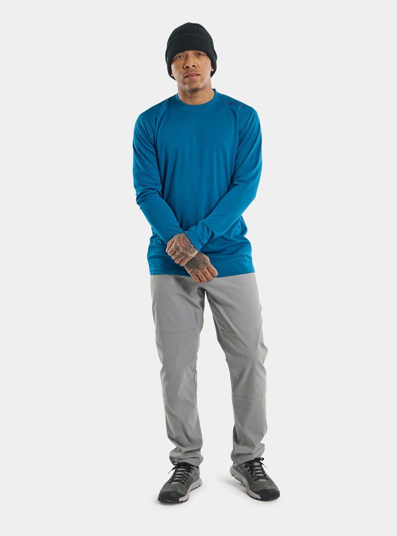 Burton Brand Active Long Sleeve Hemd Herren Blau | 281-BNQTRL