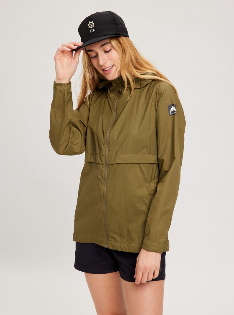 Burton Breezerite Snowboardjacke Damen Olivgrün | 162-WCBZFU