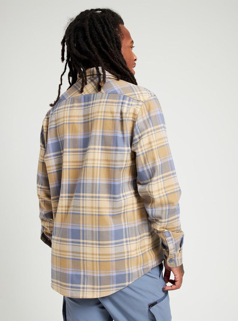 Burton Brighton Flannel Hemd Herren Khaki Blau | 842-RNAYHK
