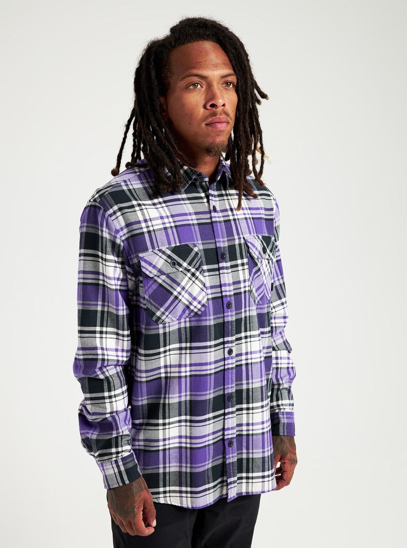 Burton Brighton Flannel Hemd Herren Lila | 596-ANVCRW