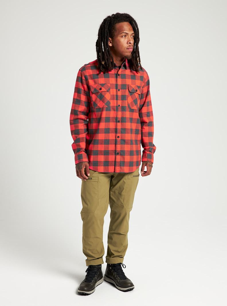 Burton Brighton Flannel Hemd Herren Rot | 953-IMKPGY