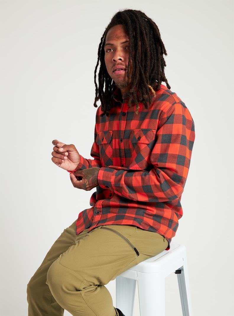 Burton Brighton Flannel Hemd Herren Rot | 953-IMKPGY