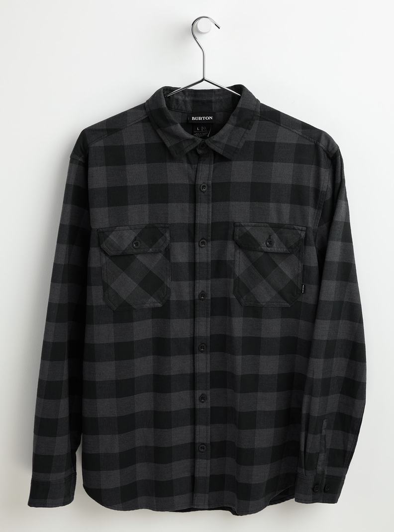 Burton Brighton Flannel Hemd Herren Schwarz | 728-LOYGCK