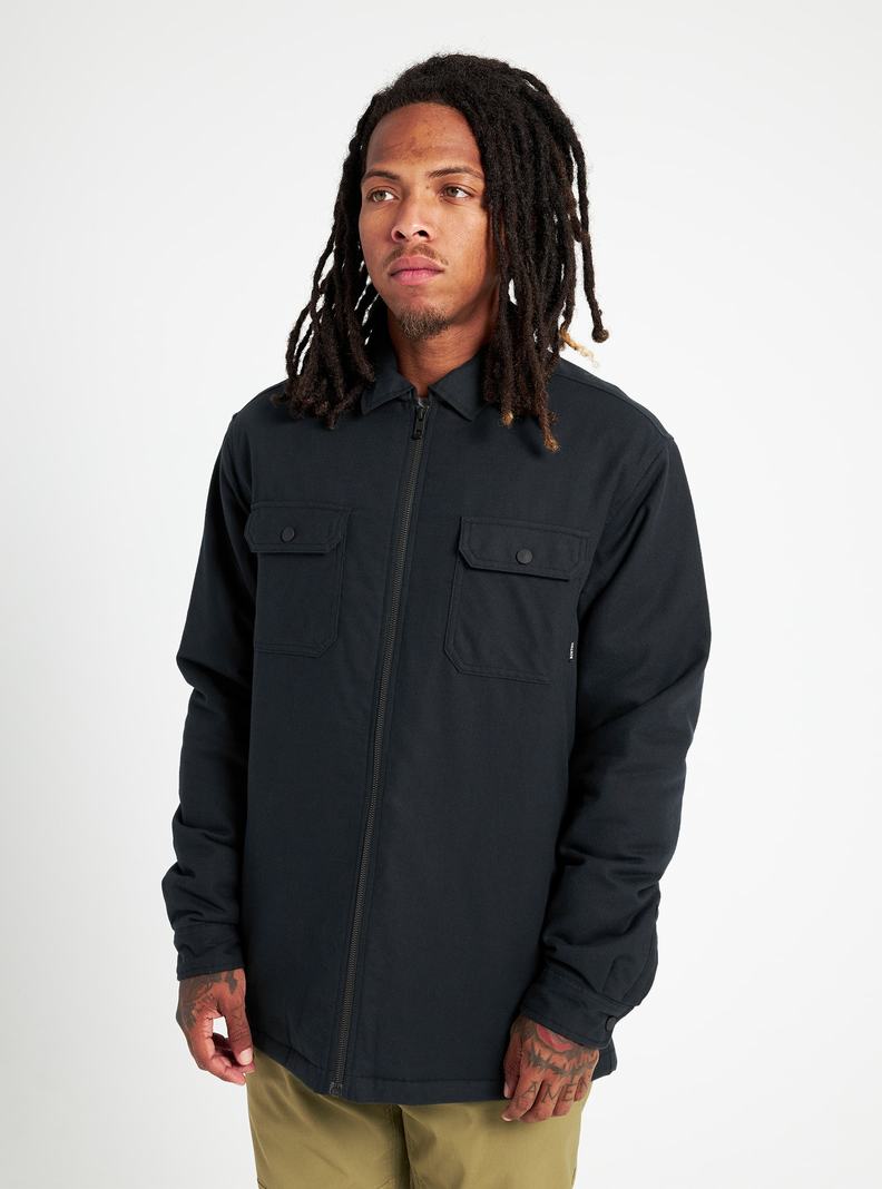 Burton Brighton Insulated Flannel Hemd Herren Schwarz | 204-KRLZQM