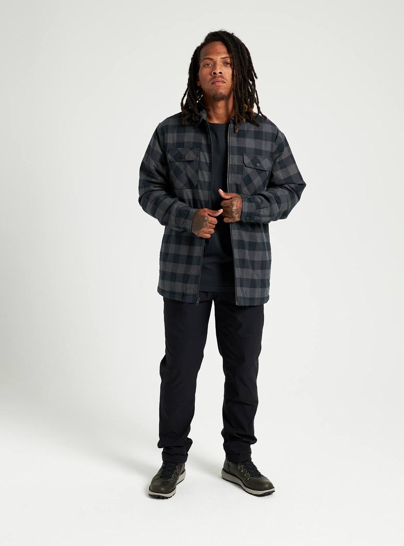 Burton Brighton Insulated Flannel Hemd Herren Schwarz | 230-DISCWJ