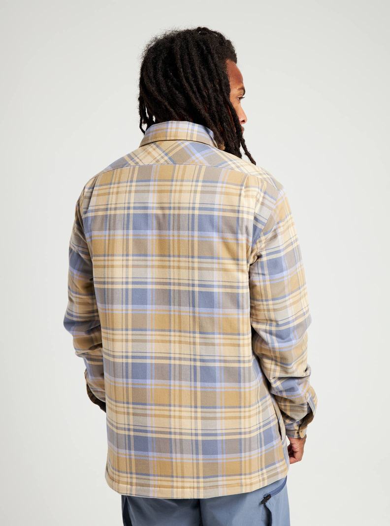 Burton Brighton Insulated Flannel Hemd Herren Khaki Blau | 605-HANUJF