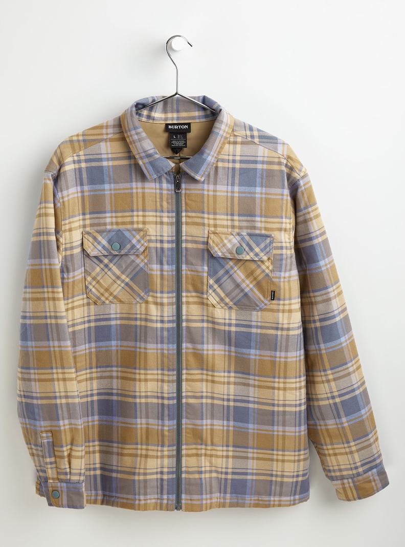 Burton Brighton Insulated Flannel Hemd Herren Khaki Blau | 605-HANUJF
