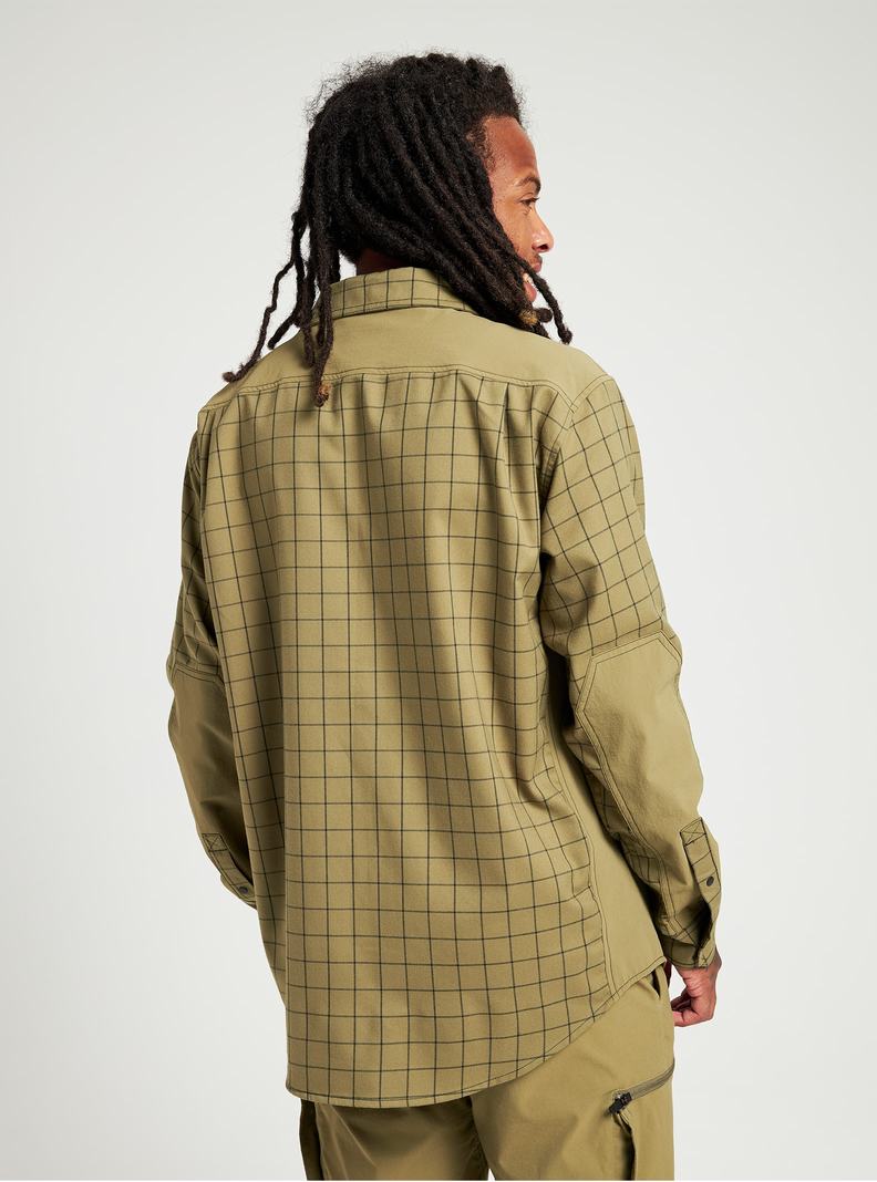 Burton Brighton Performance Flannel Hemd Herren Olivgrün | 182-DMFYZR