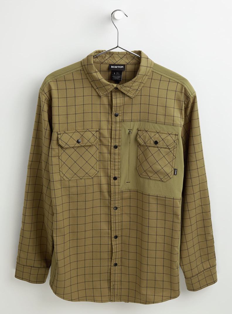 Burton Brighton Performance Flannel Hemd Herren Olivgrün | 182-DMFYZR