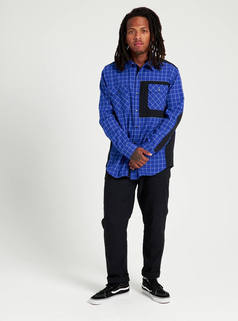 Burton Brighton Performance Flannel Hemd Herren Blau | 204-BHCSRD
