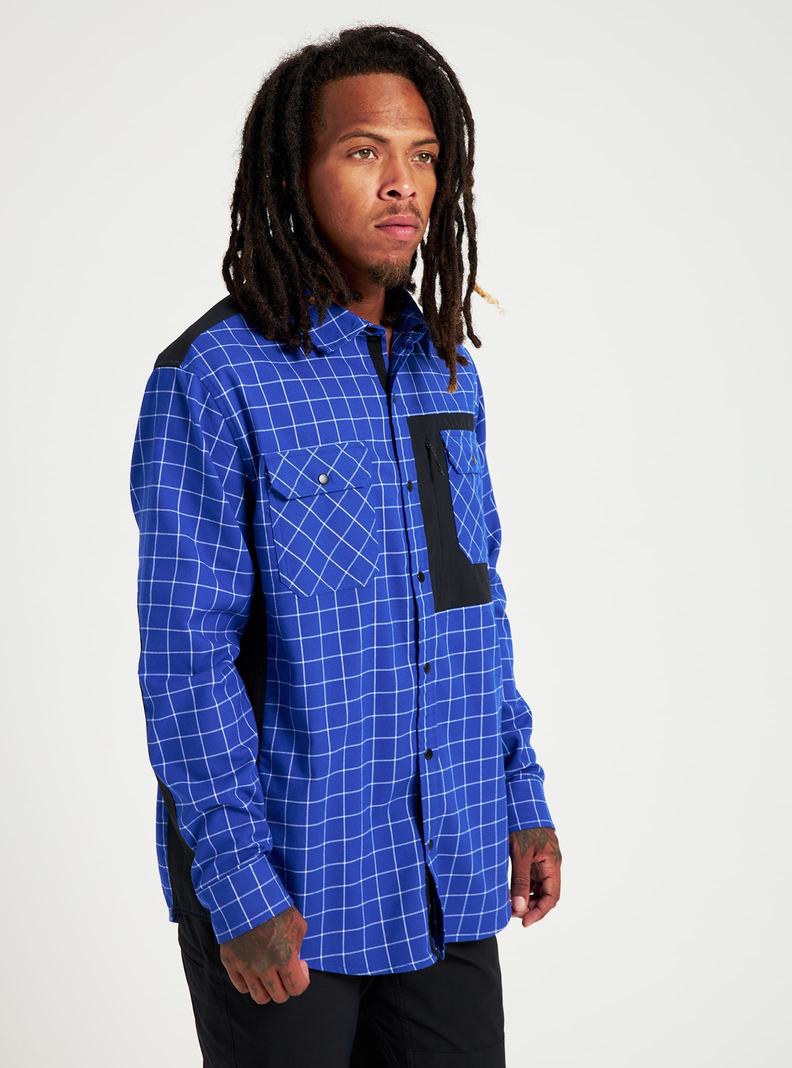 Burton Brighton Performance Flannel Hemd Herren Blau | 204-BHCSRD