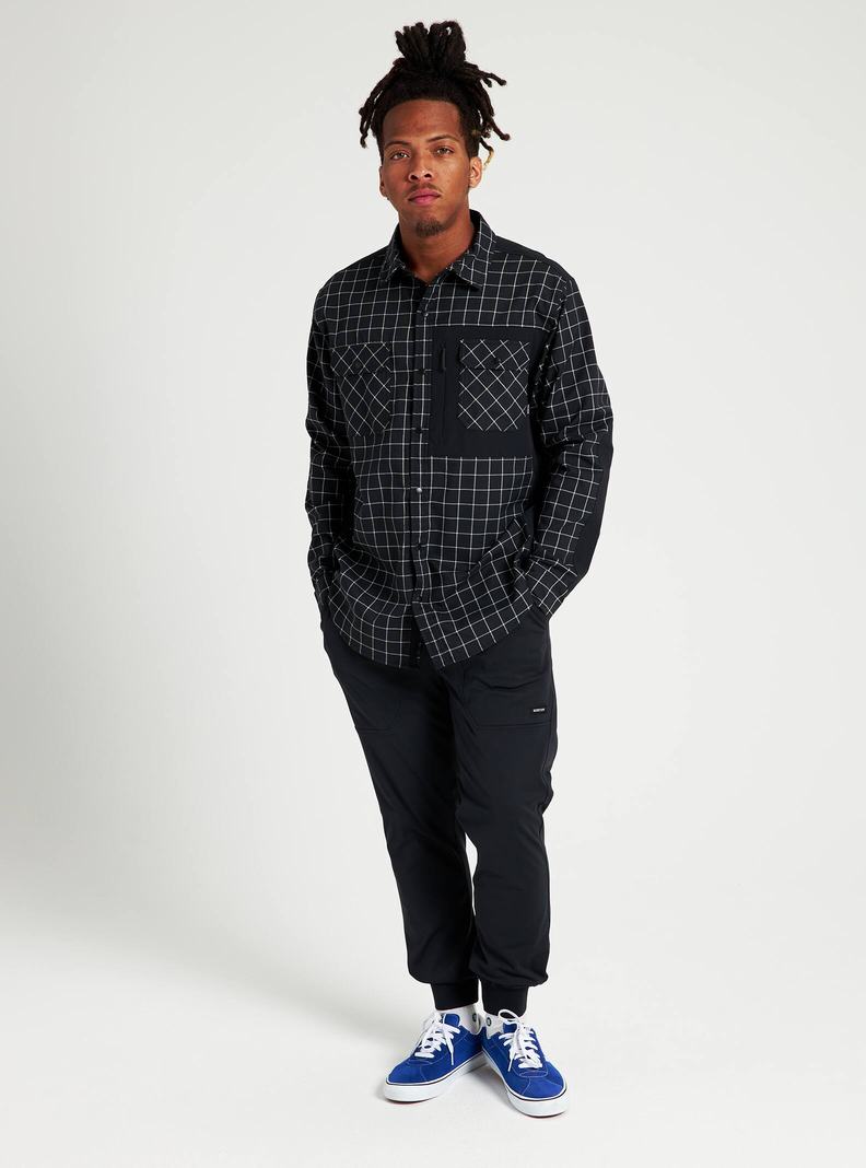 Burton Brighton Performance Flannel Hemd Herren Schwarz | 761-RNAQSE