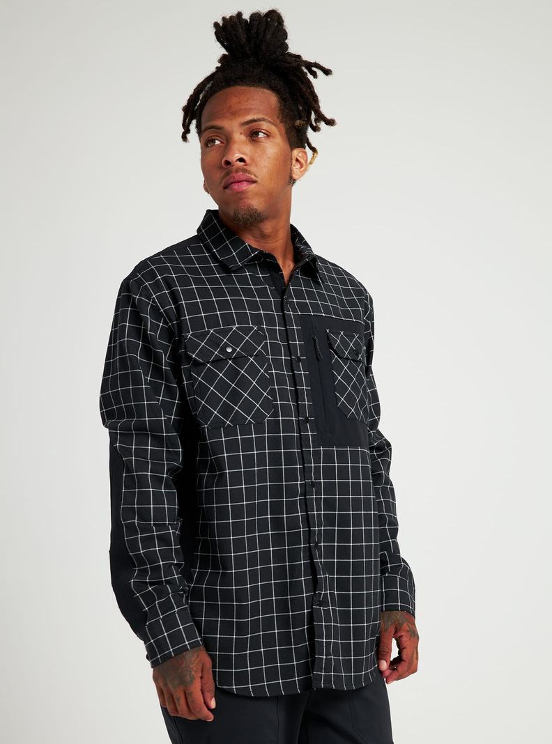 Burton Brighton Performance Flannel Hemd Herren Schwarz | 761-RNAQSE