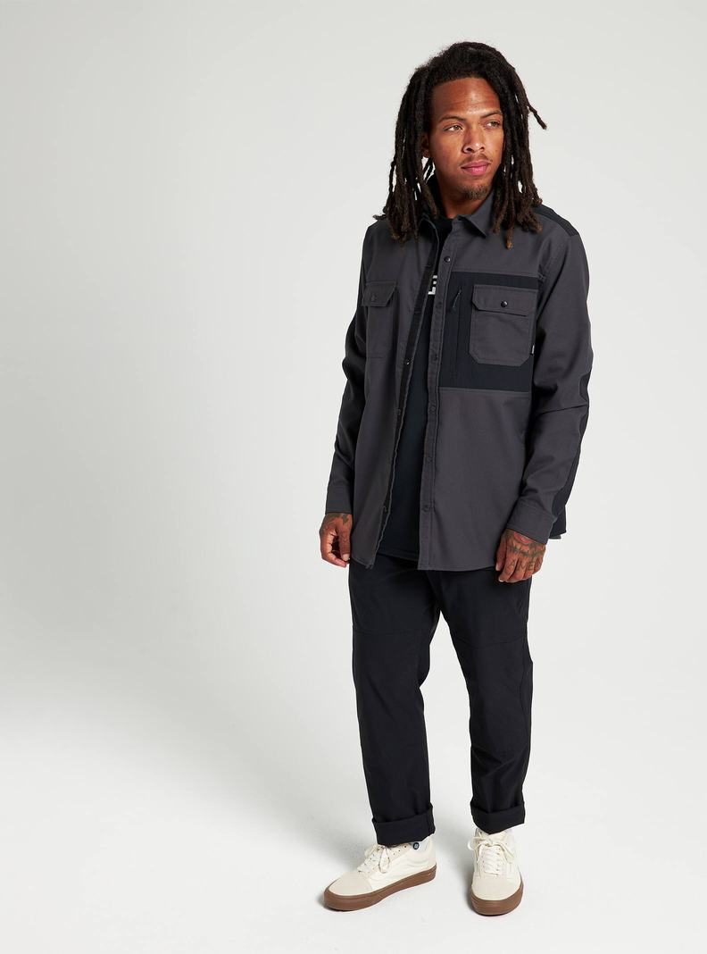 Burton Brighton Performance Flannel Hemd Herren Schwarz | 849-FRCWPJ