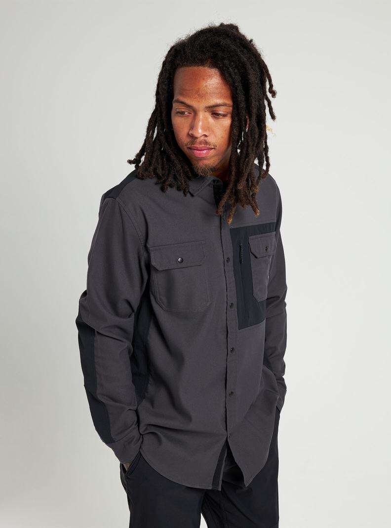 Burton Brighton Performance Flannel Hemd Herren Schwarz | 849-FRCWPJ