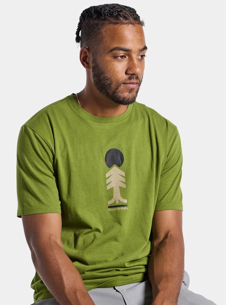 Burton Cartographer Kurzes Sleeve T-Shirts Herren Grün | 038-DCORBZ