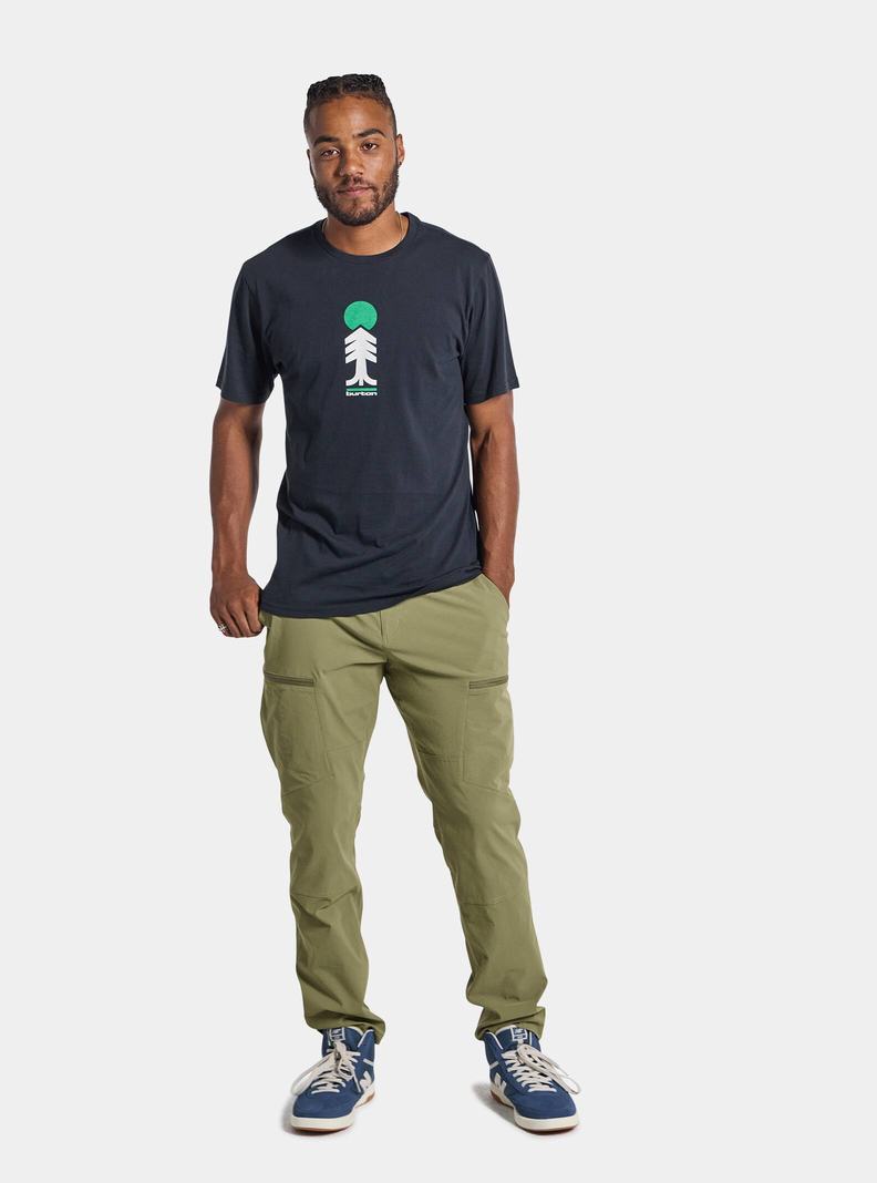 Burton Cartographer Kurzes Sleeve T-Shirts Herren Schwarz | 341-ZLPERK