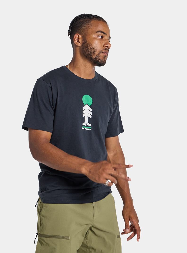 Burton Cartographer Kurzes Sleeve T-Shirts Herren Schwarz | 341-ZLPERK