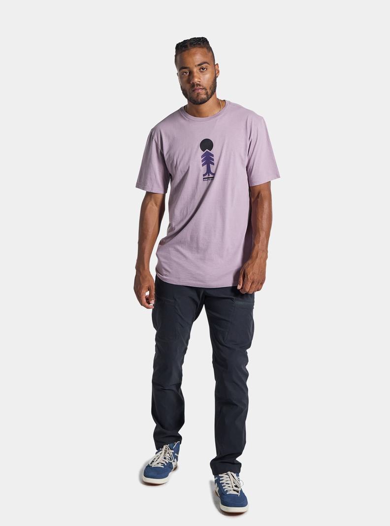 Burton Cartographer Kurzes Sleeve T-Shirts Herren Lavendel | 396-NURYKH