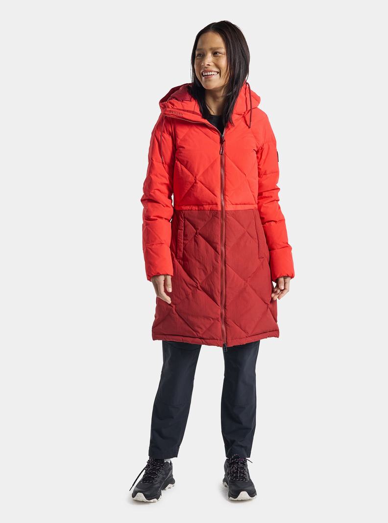 Burton Chescott Down Snowboardjacke Damen Rosa Orange Rosa | 348-KNZUAJ