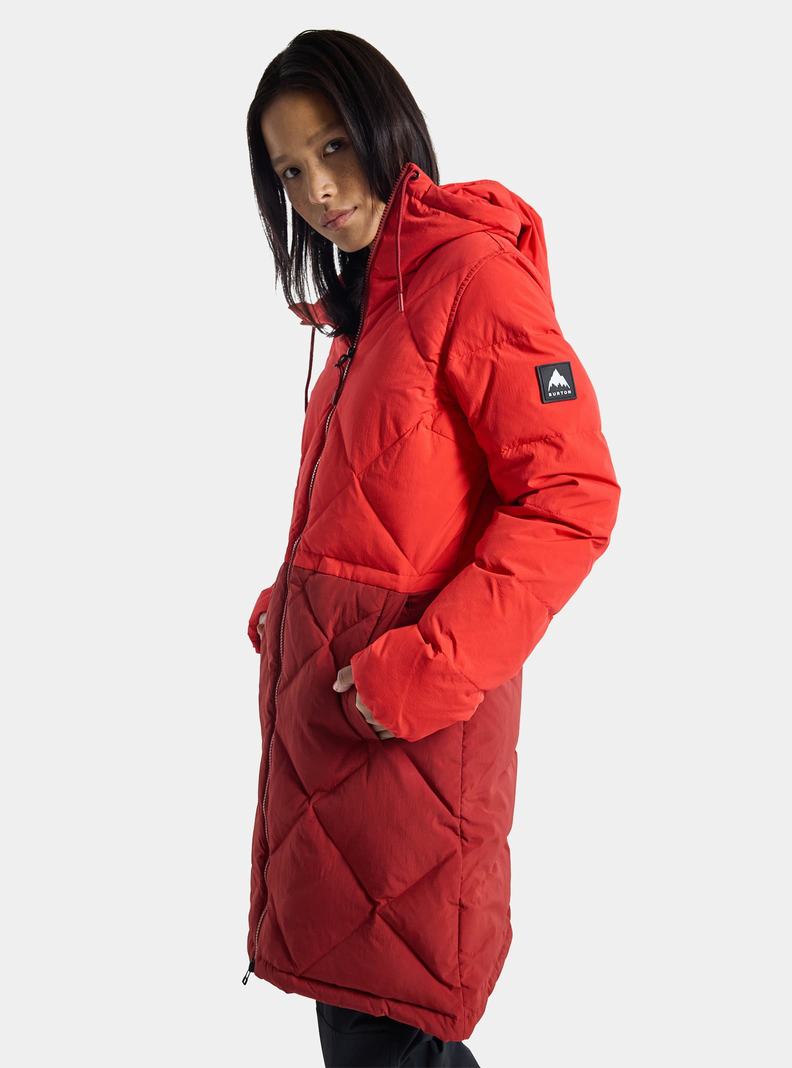 Burton Chescott Down Snowboardjacke Damen Rosa Orange Rosa | 348-KNZUAJ