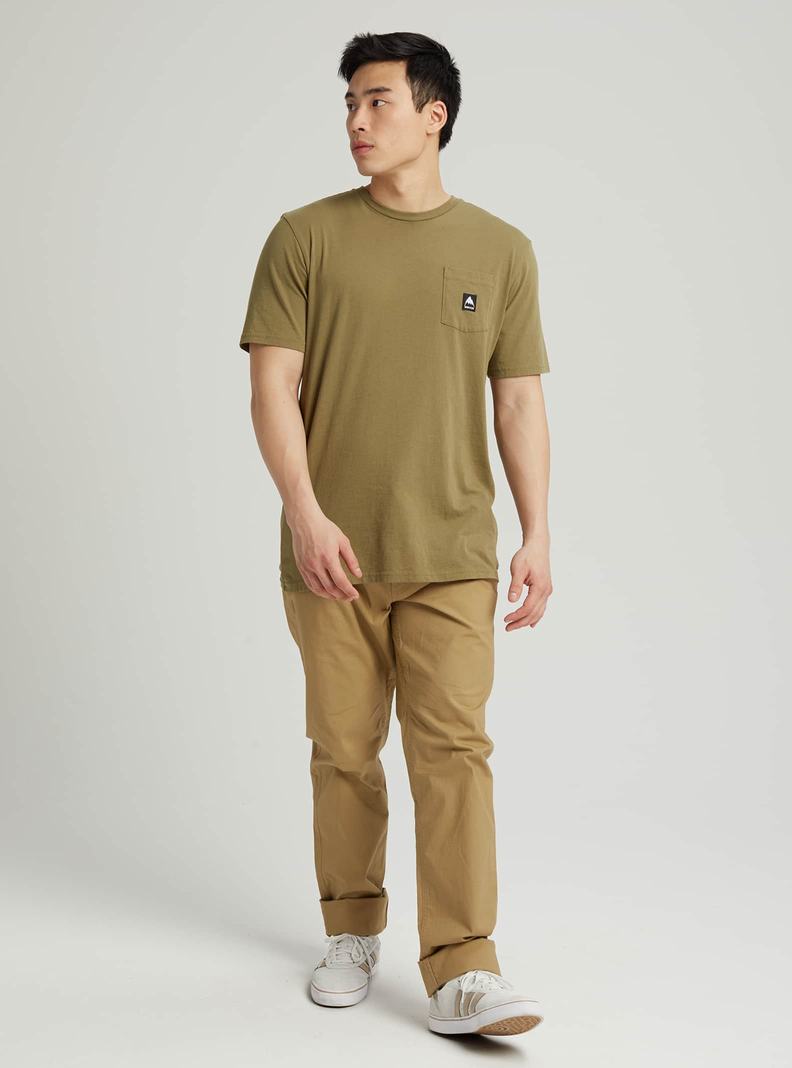 Burton Colfax Kurzes Sleeve T-Shirts Damen Olivgrün | 098-XLGARC