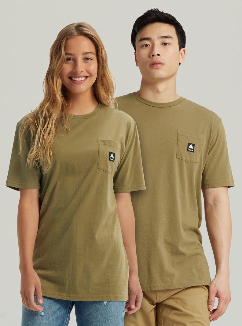 Burton Colfax Kurzes Sleeve T-Shirts Damen Olivgrün | 098-XLGARC
