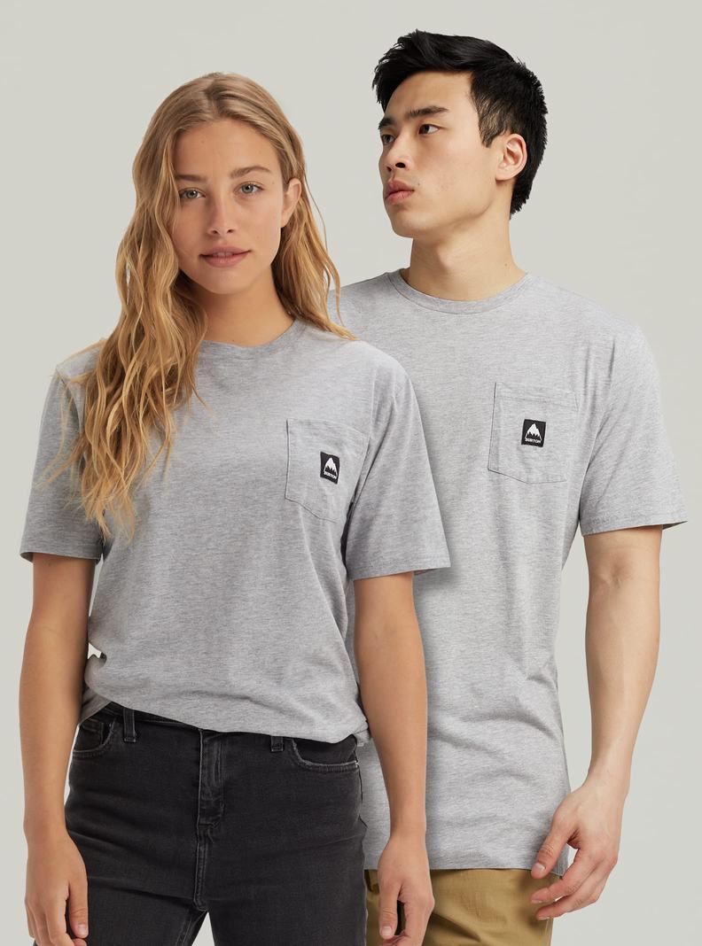 Burton Colfax Kurzes Sleeve T-Shirts Damen Grau | 541-DWFRGM