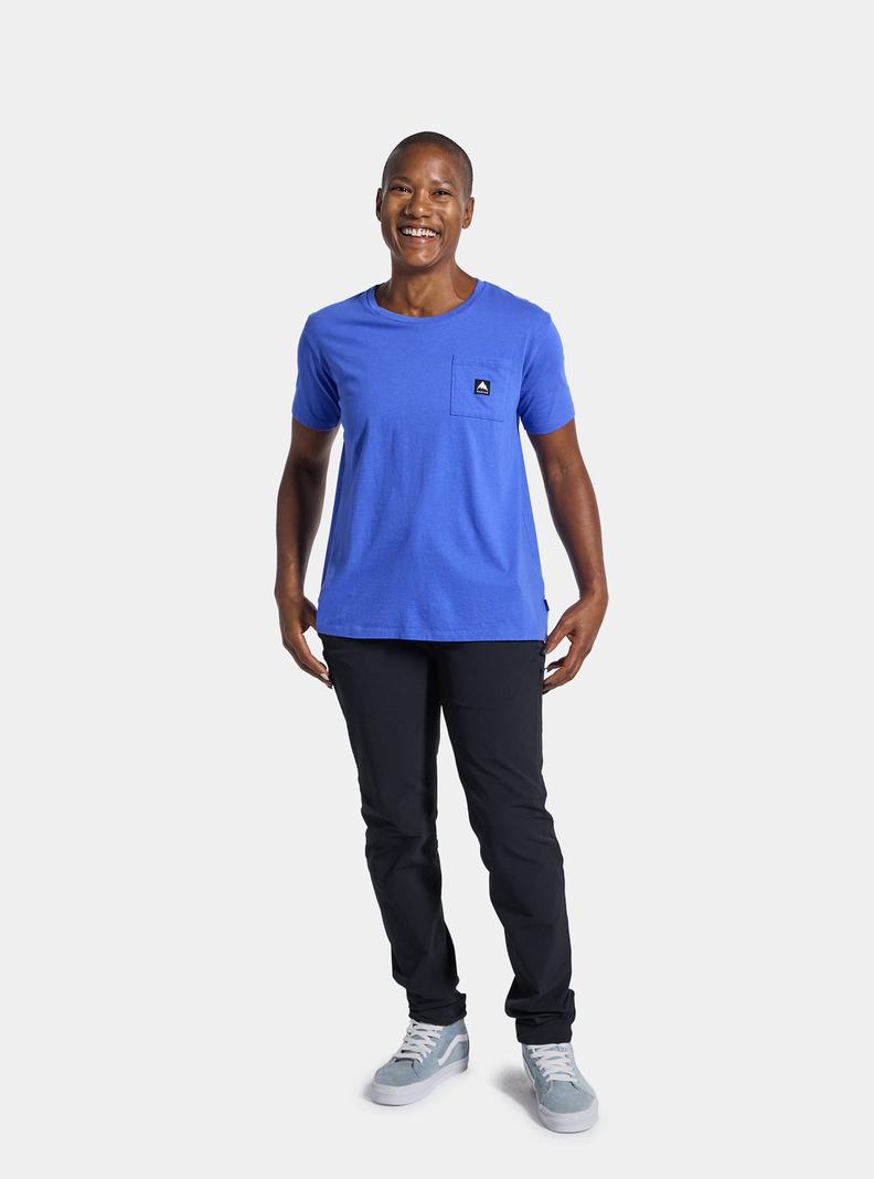 Burton Colfax Kurzes Sleeve T-Shirts Damen Blau | 670-UBTMIV