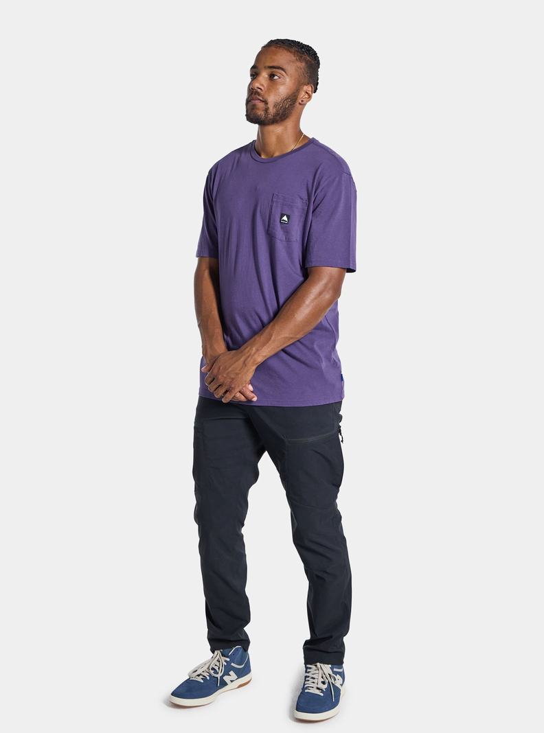 Burton Colfax Kurzes Sleeve T-Shirts Herren Lila | 074-GCJNDO