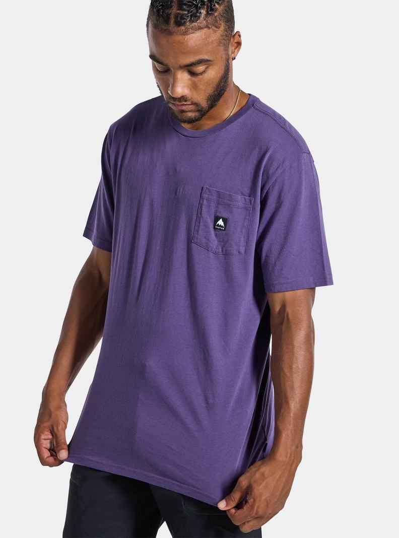 Burton Colfax Kurzes Sleeve T-Shirts Herren Lila | 074-GCJNDO