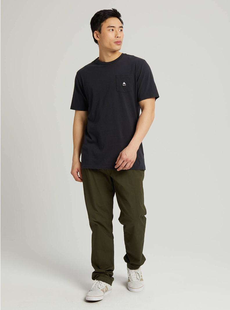 Burton Colfax Kurzes Sleeve T-Shirts Herren Schwarz | 209-HRPUZX