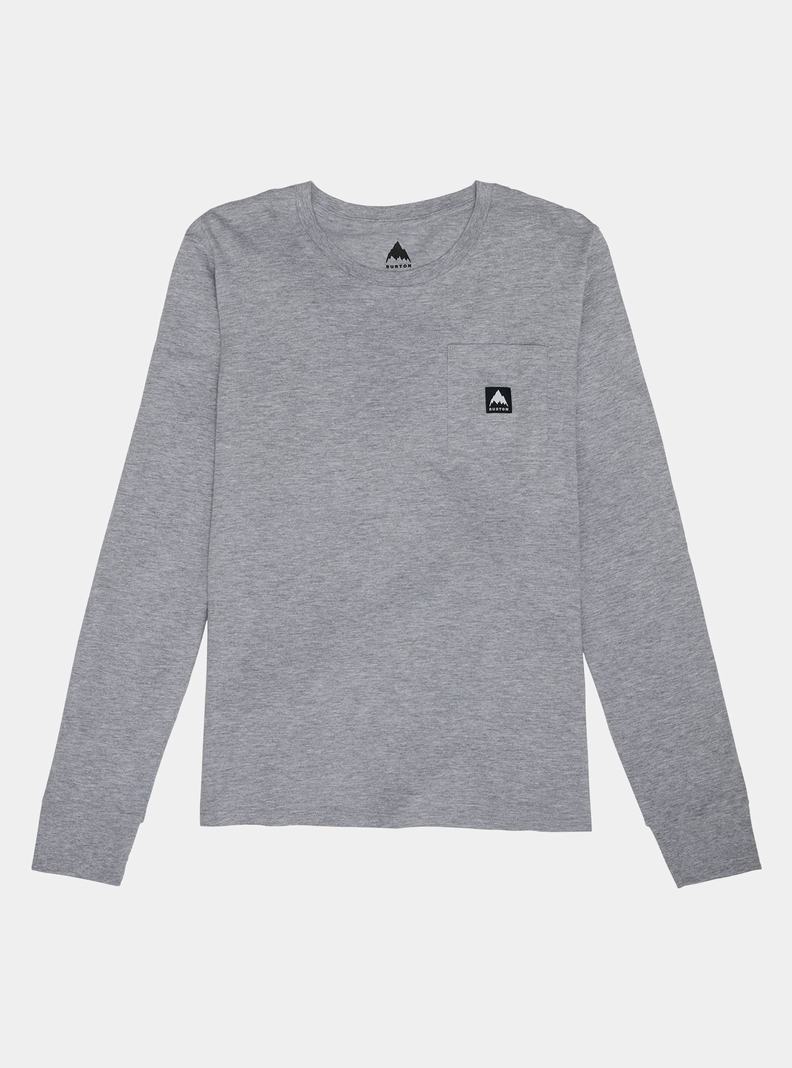 Burton Colfax Long Sleeve T-Shirts Damen Grau | 153-EOACDQ