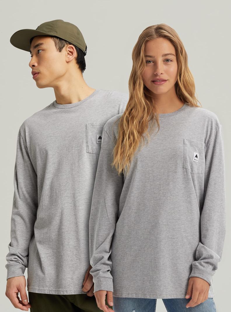 Burton Colfax Long Sleeve T-Shirts Damen Grau | 409-ACEKWP