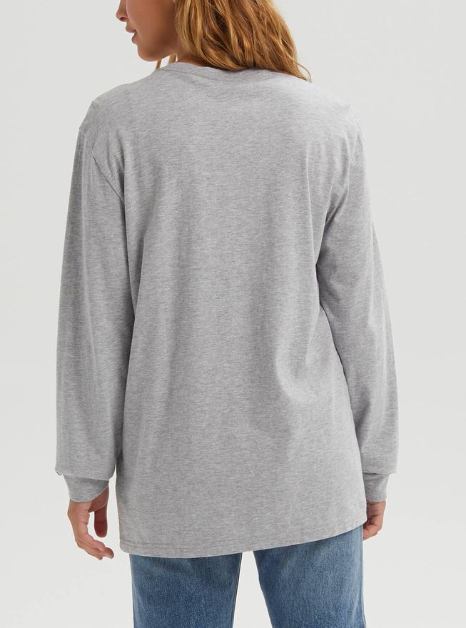 Burton Colfax Long Sleeve T-Shirts Damen Grau | 409-ACEKWP