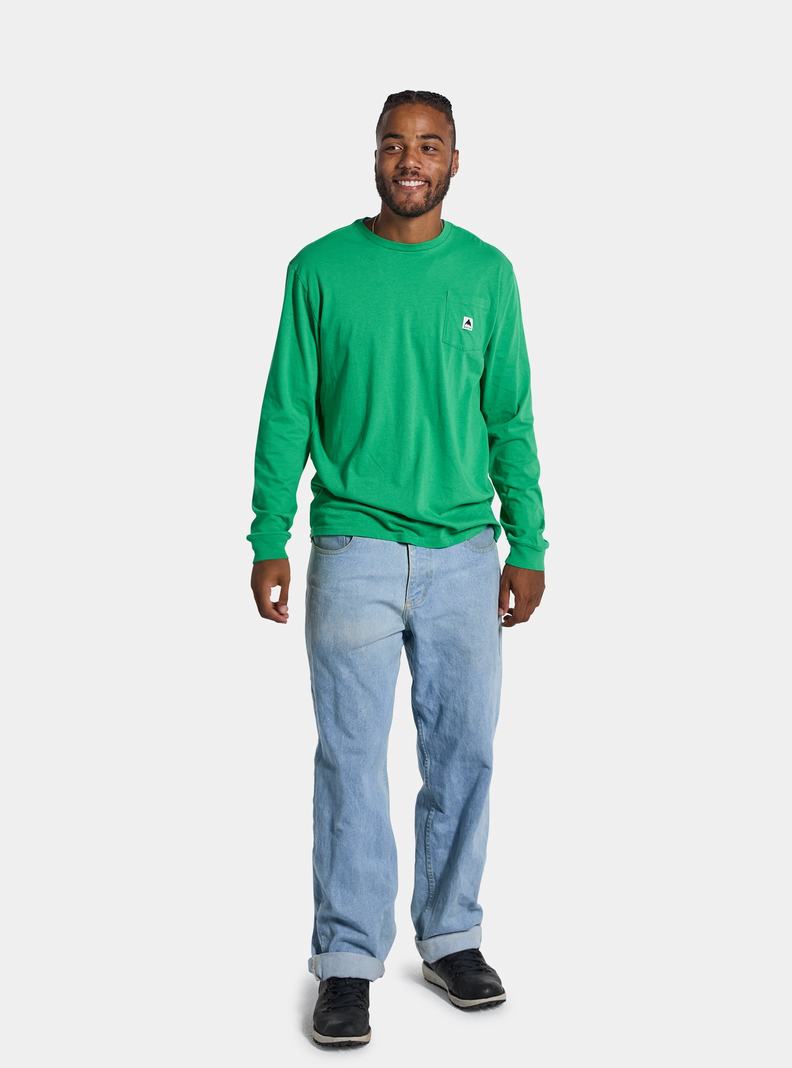 Burton Colfax Long Sleeve T-Shirts Damen Grün | 472-EKLDNQ