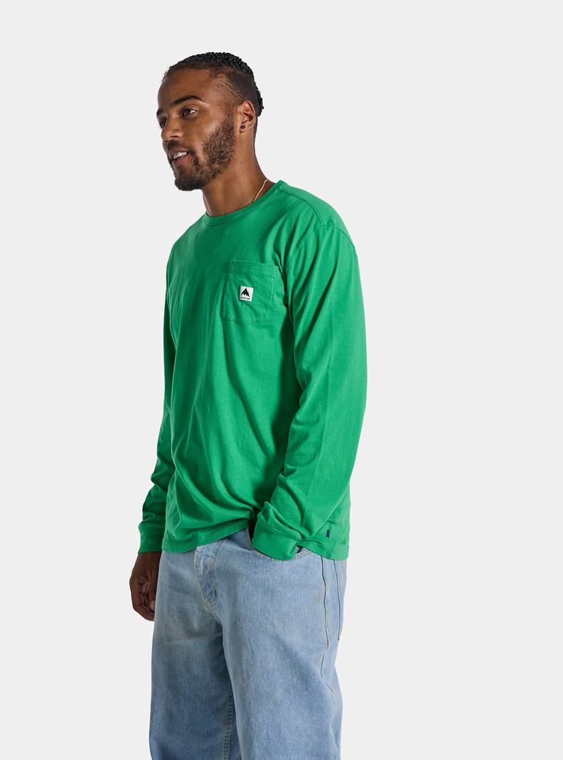 Burton Colfax Long Sleeve T-Shirts Damen Grün | 472-EKLDNQ