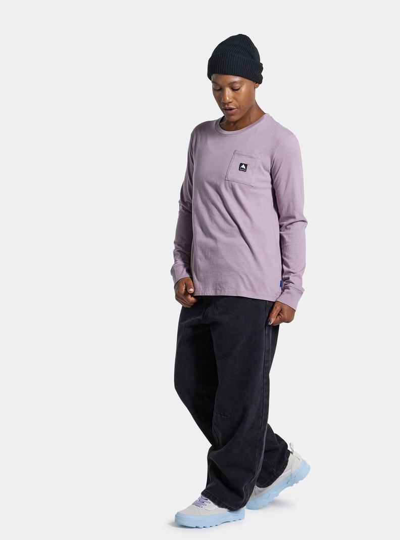 Burton Colfax Long Sleeve T-Shirts Damen Lavendel | 594-YTGXPW