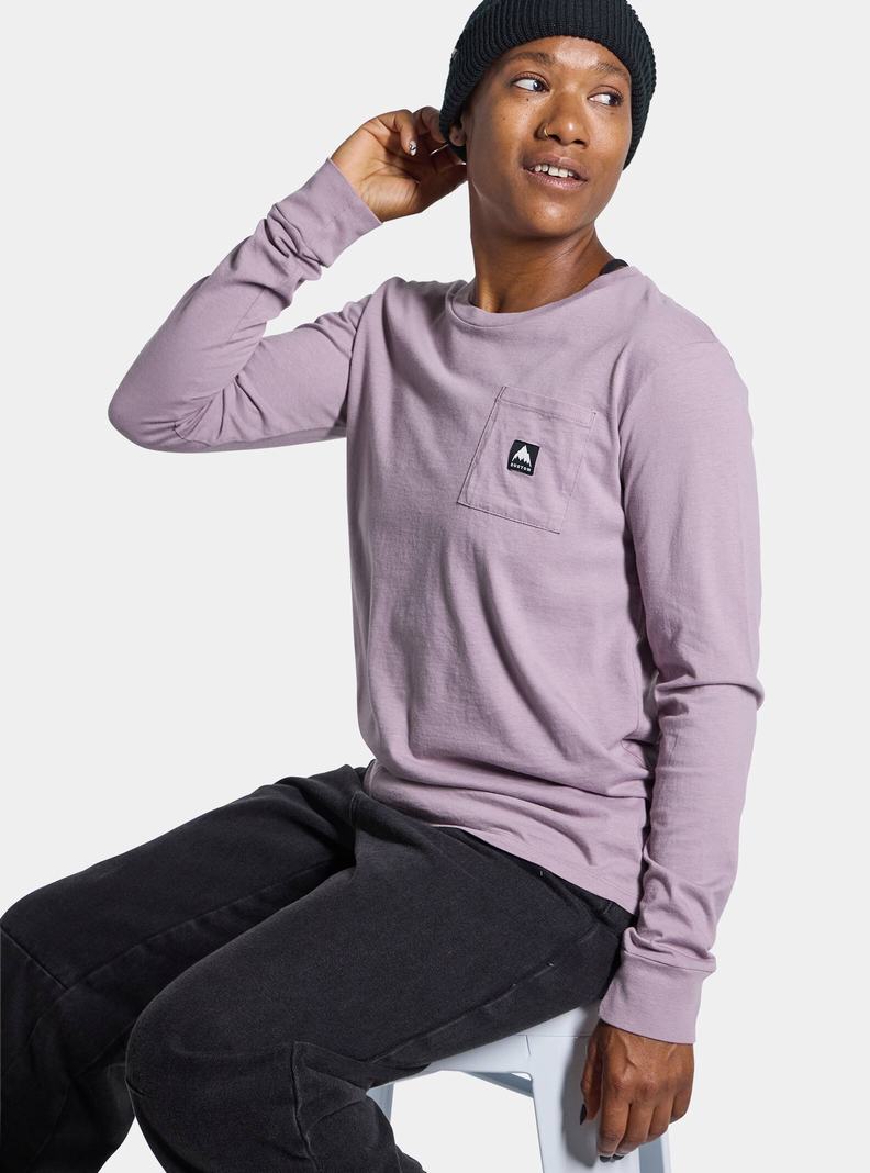 Burton Colfax Long Sleeve T-Shirts Damen Lavendel | 594-YTGXPW