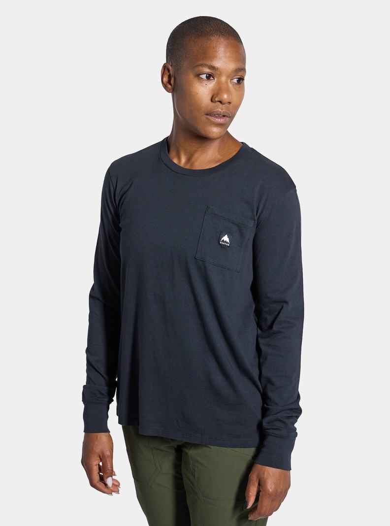 Burton Colfax Long Sleeve T-Shirts Damen Schwarz | 728-GJLFKQ