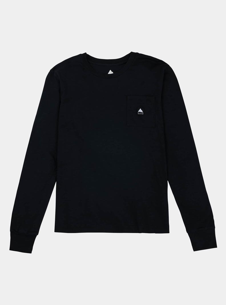 Burton Colfax Long Sleeve T-Shirts Damen Schwarz | 728-GJLFKQ