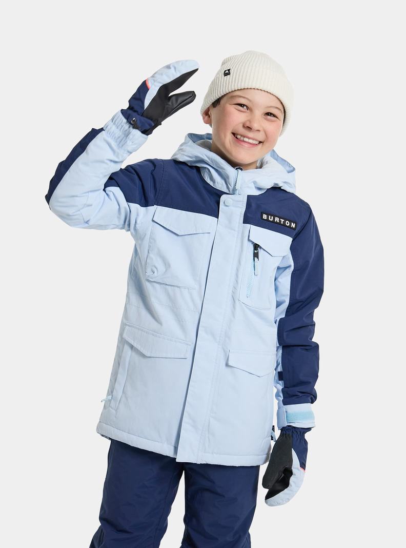 Burton Covert 2L Snowboardjacke Kinder Blau | 957-ADHWZM