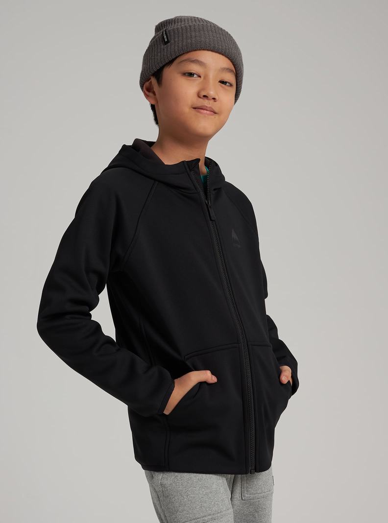 Burton Crown Weatherproof Full-Zip Fleece Sweatshirts Kinder Schwarz | 361-XYCTOJ