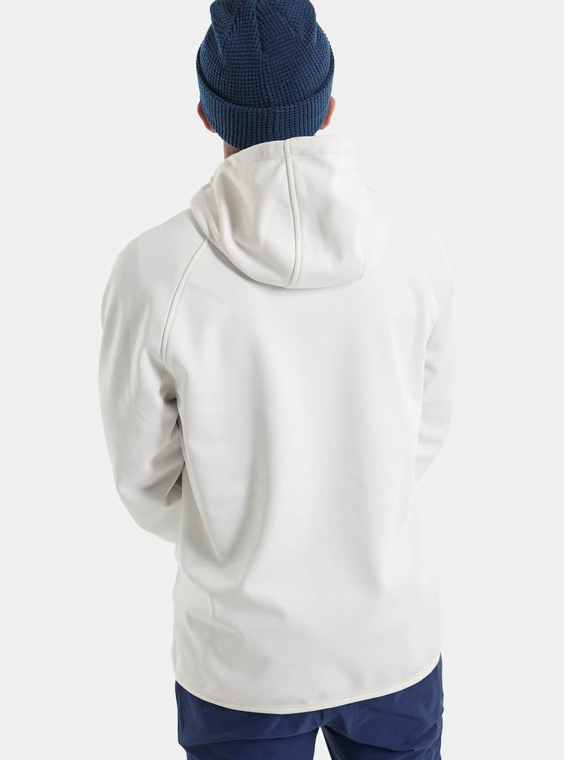 Burton Crown Weatherproof Full-Zip Fleece Sweatshirts Herren Weiß | 529-RASOGY
