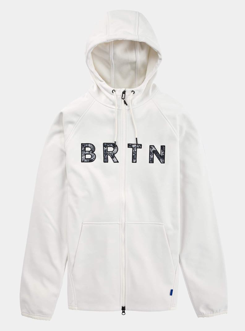 Burton Crown Weatherproof Full-Zip Fleece Sweatshirts Herren Weiß | 529-RASOGY